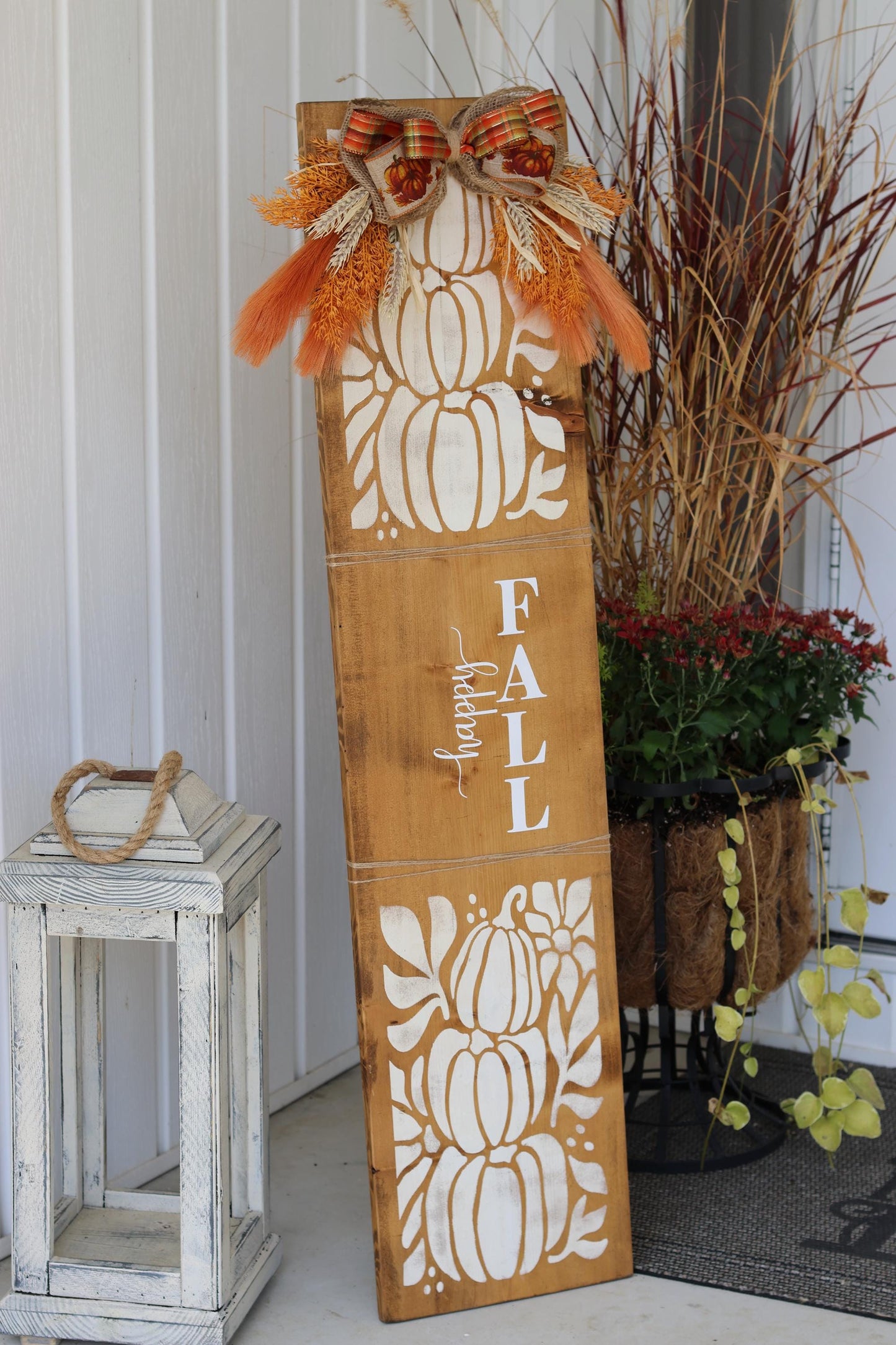 Happy Fall Porch Leaner Sign