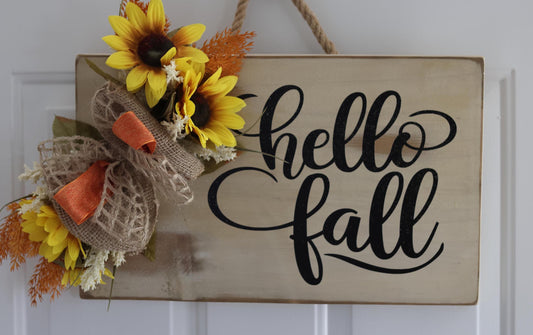 Hello Fall Small Sign