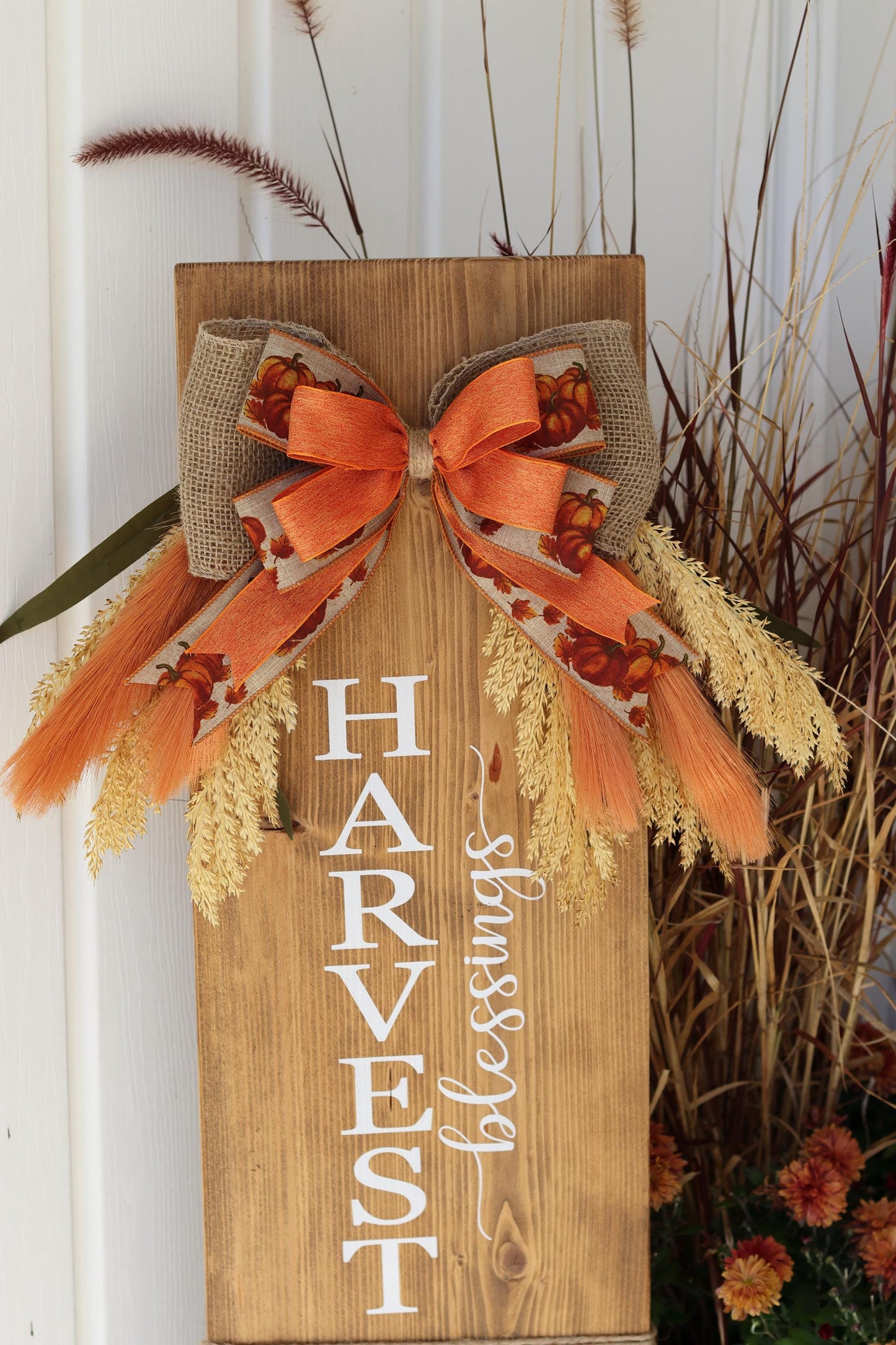 Harvest Blessings Porch Leaner Sign