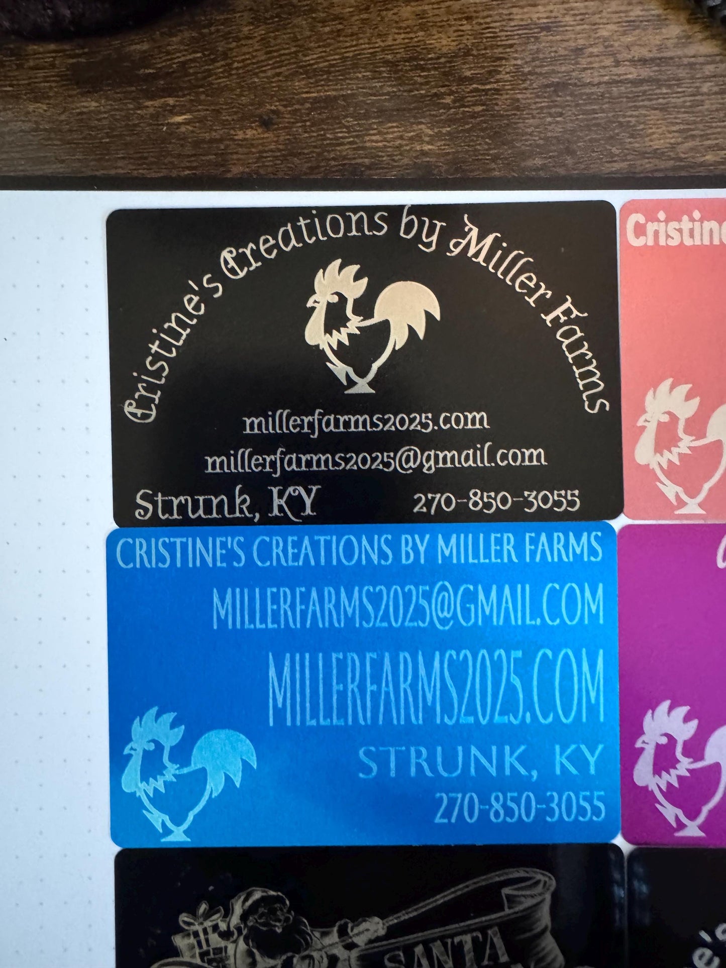 Custom Laser Engraved Aluminum Business Cards