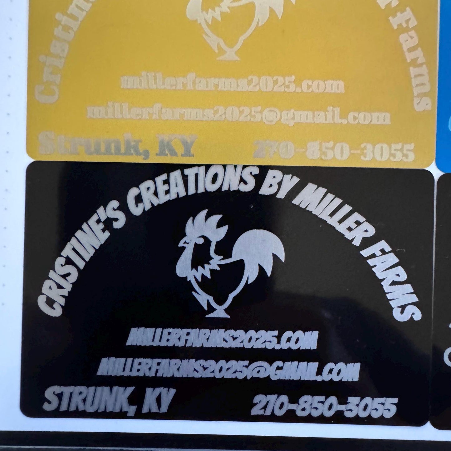 Custom Laser Engraved Aluminum Business Cards