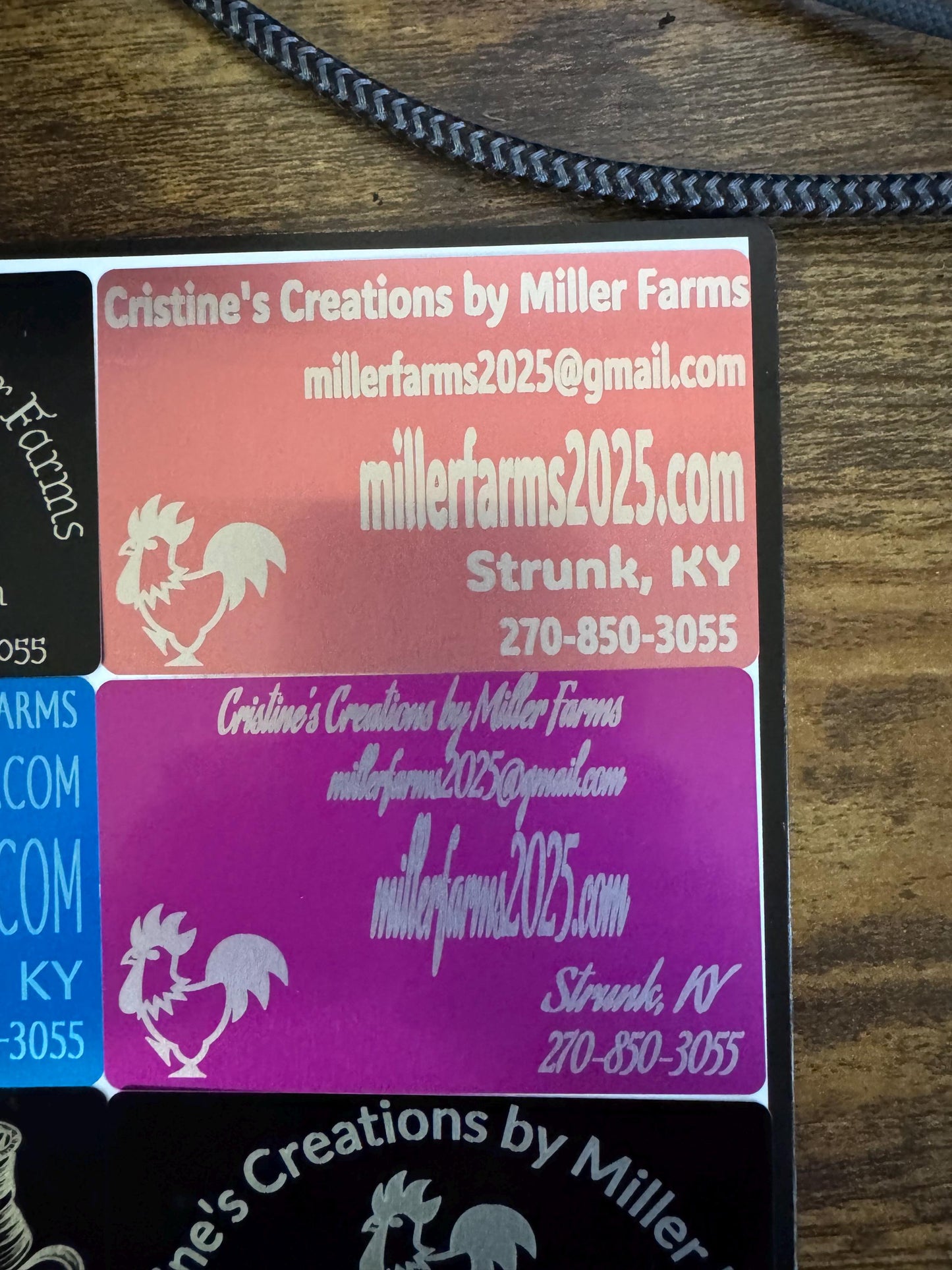 Custom Laser Engraved Aluminum Business Cards