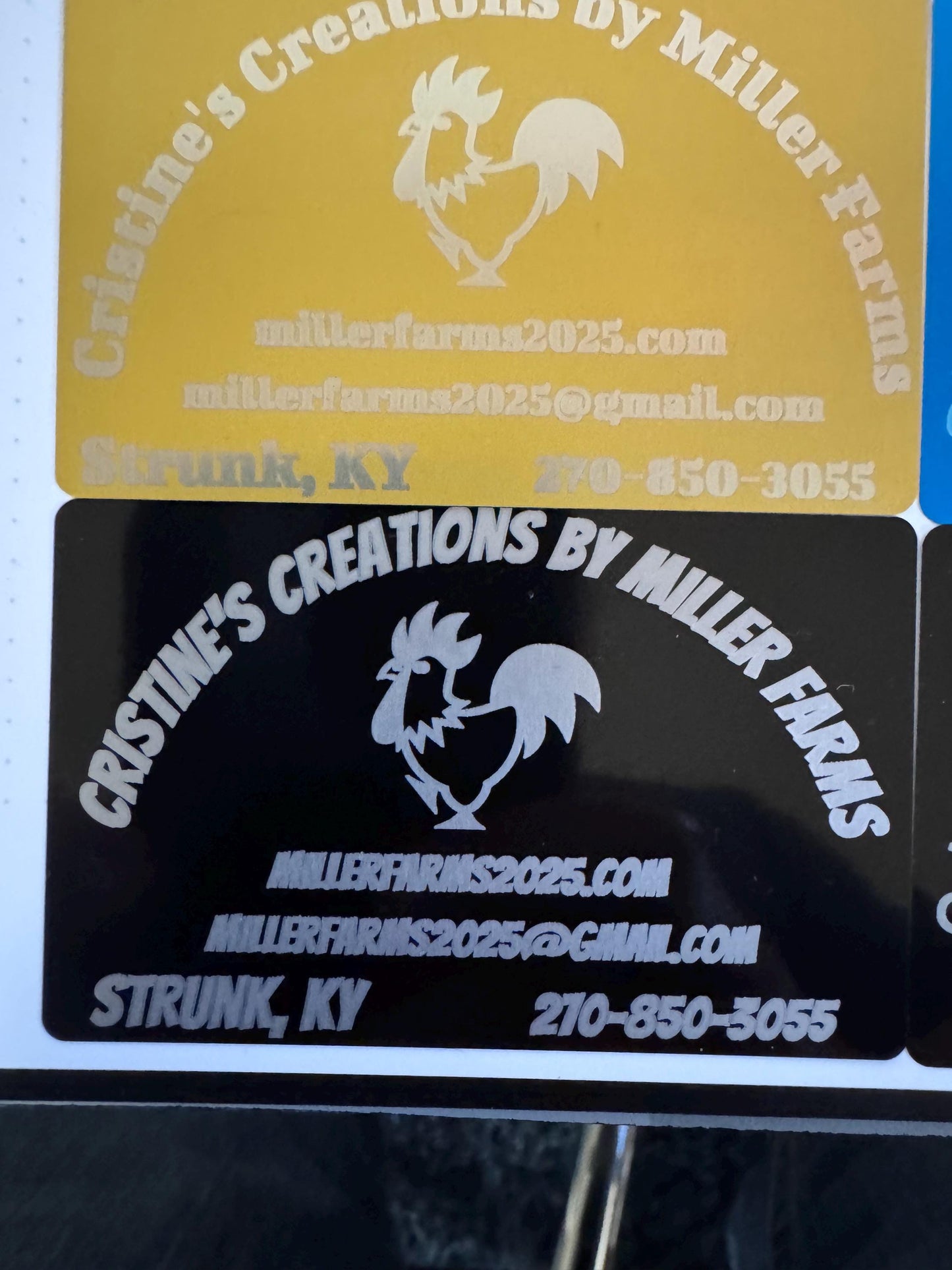 Custom Laser Engraved Aluminum Business Cards