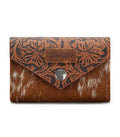 -Wrangler Tooled Cowhide Card Holder