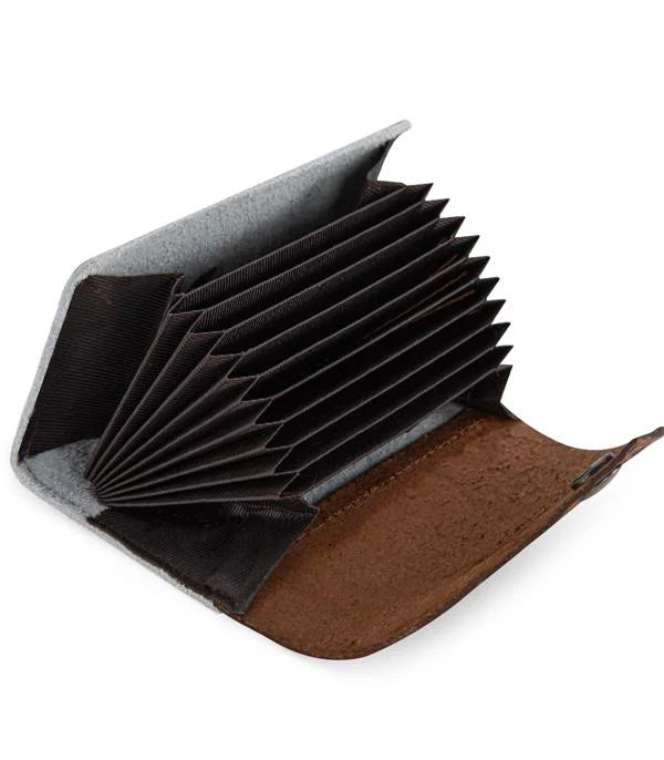 -Wrangler Tooled Cowhide Card Holder