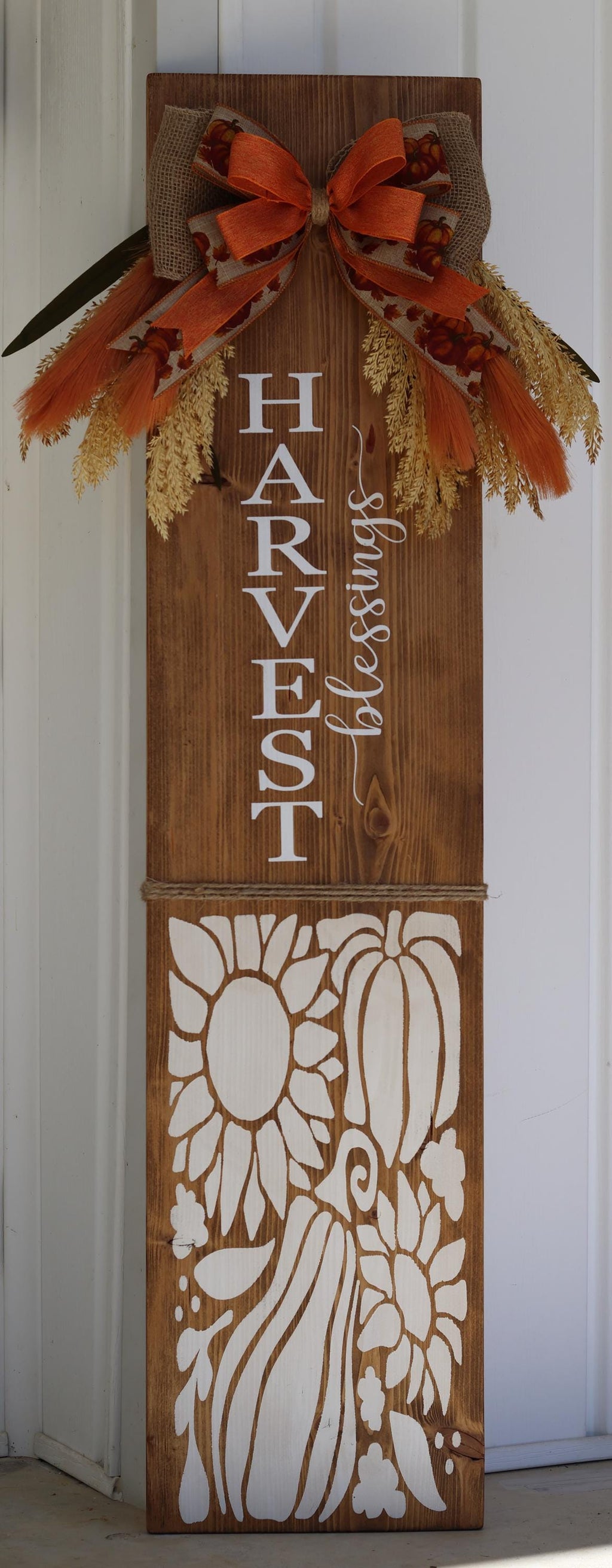 Harvest Blessings Porch Leaner Sign