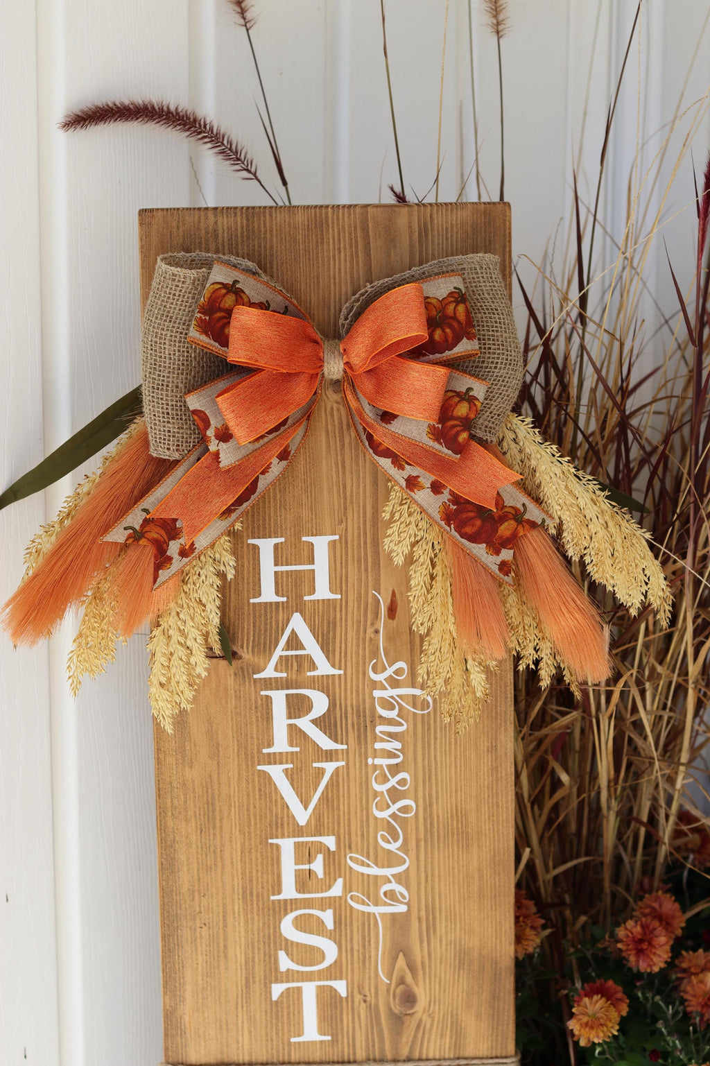 Harvest Blessings Porch Leaner Sign