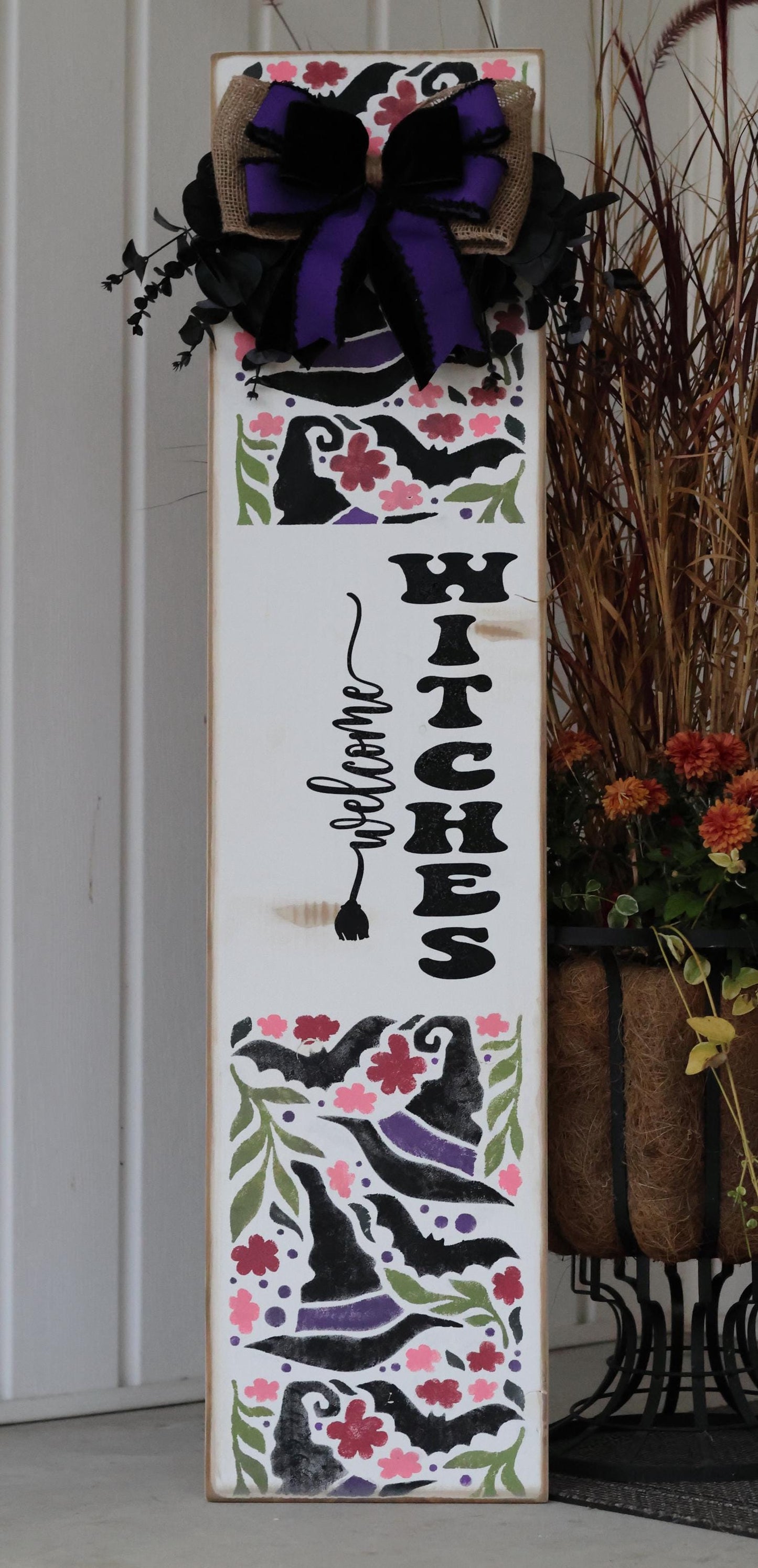 Witches Welcome Halloween Porch Leaner