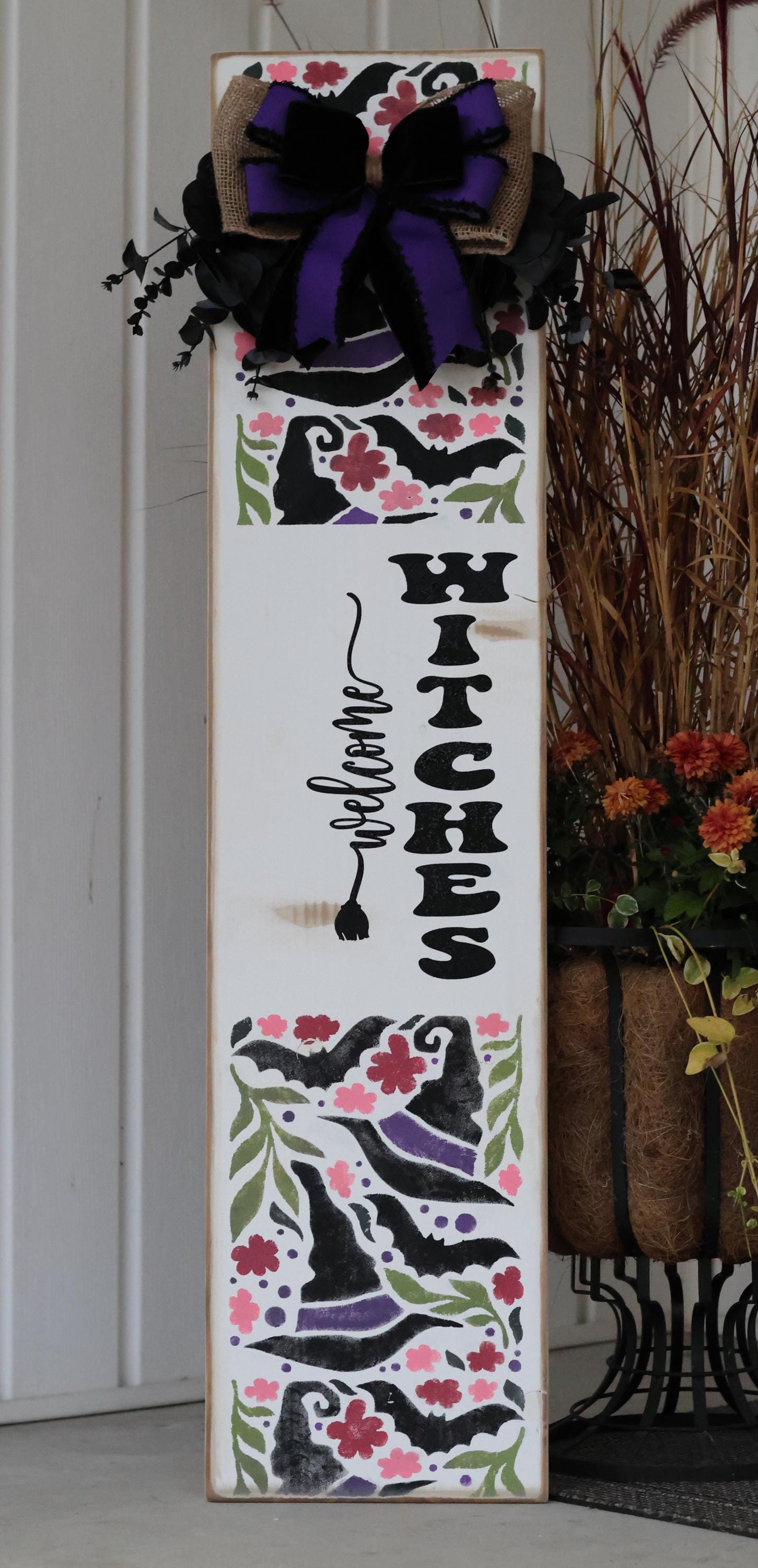 Witches Welcome Halloween Porch Leaner
