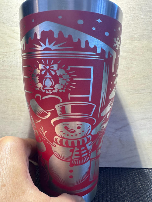 30 Ounce Hogg Santa 2 Tumbler Red