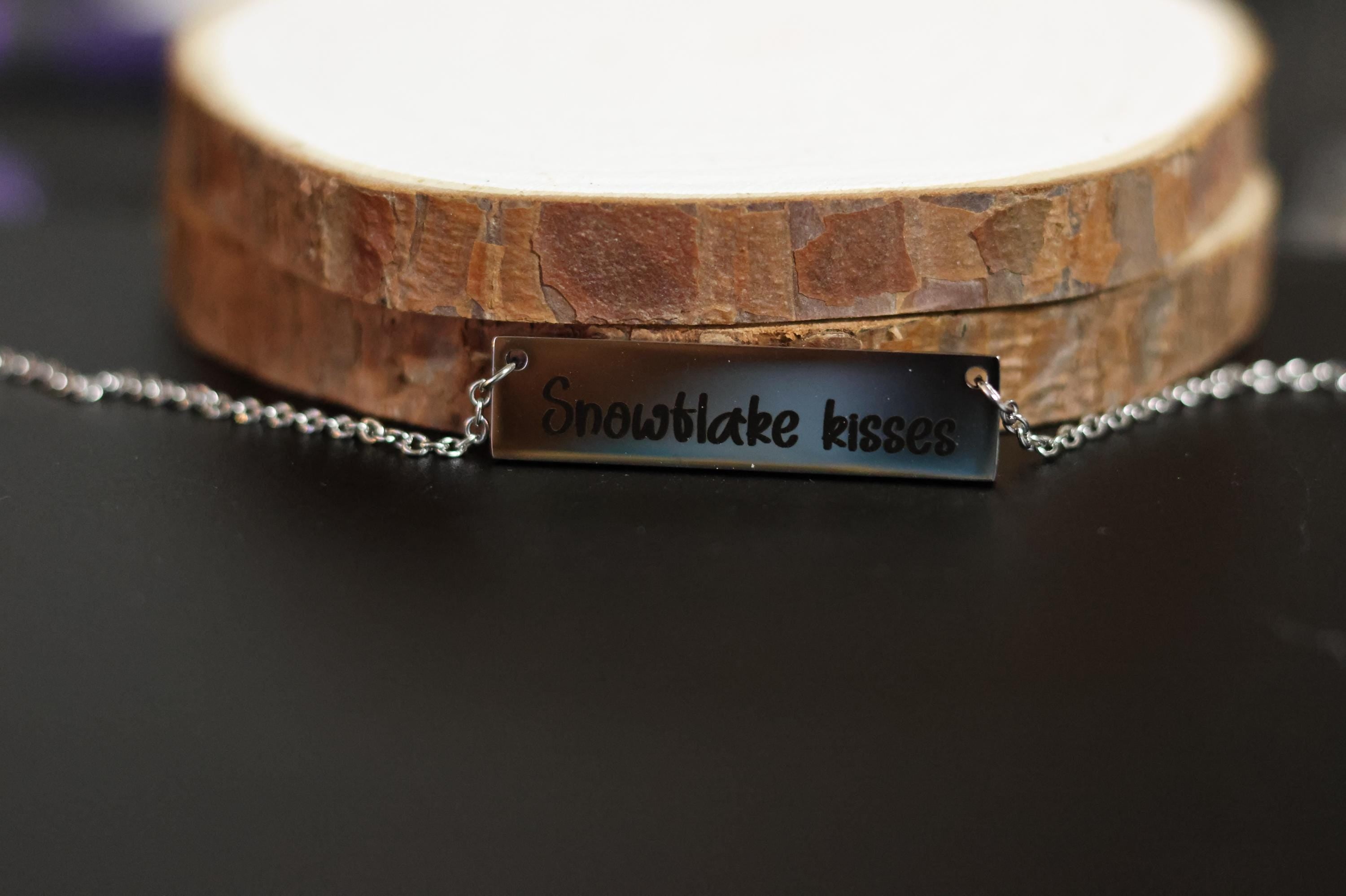 Medium Horizontal Bar Necklace (Silver, Gold, or Rose Gold)