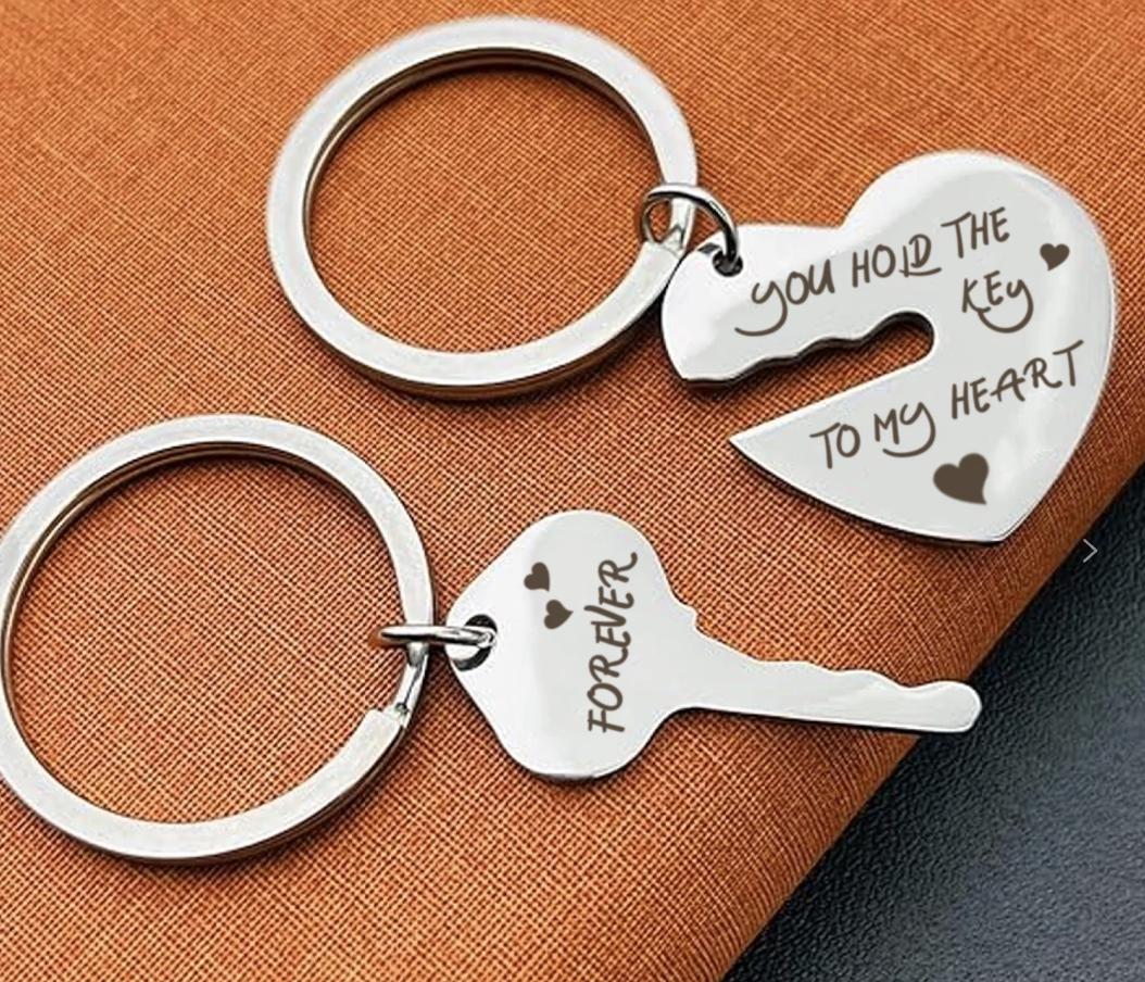 Custom Laser Engraved Stainless Steel Keychain  Personalized Name, Logo, or Message  Gift for Him or Her, Minimalist Metal Key Ring, Custom