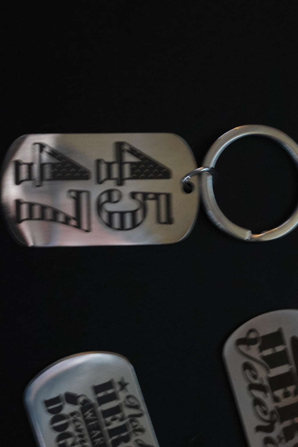 Custom Laser Engraved Stainless Steel Keychain  Personalized Name, Logo, or Message  Gift for Him or Her, Minimalist Metal Key Ring, Custom