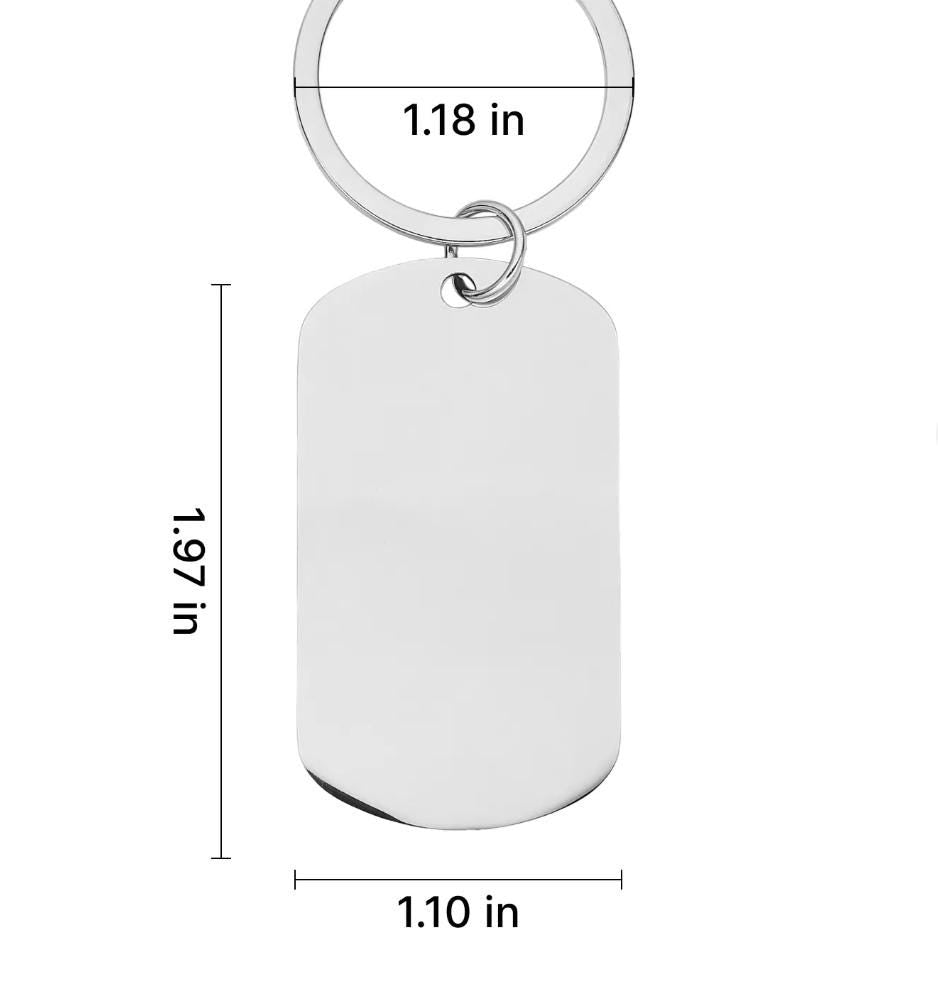 Custom Laser Engraved Stainless Steel Keychain  Personalized Name, Logo, or Message  Gift for Him or Her, Minimalist Metal Key Ring, Custom