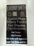 Custom Laser Engraved Aluminum Business Cards