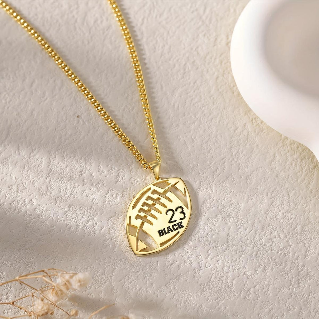 Football Pendant Necklace
