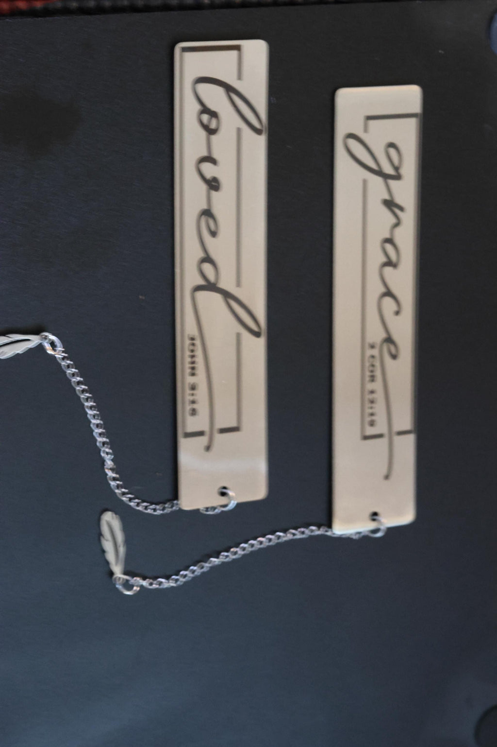 Custom Engraved Stainless Keychains and Bookmarkers