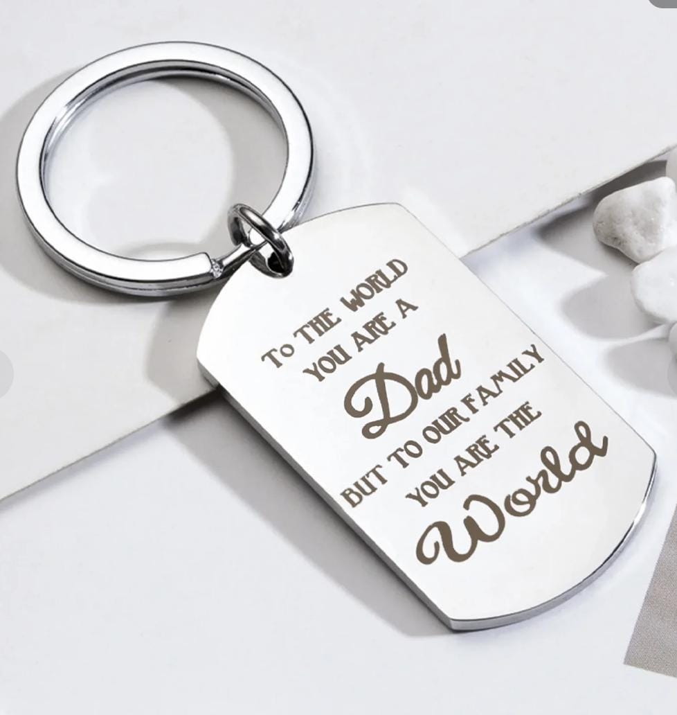 Custom Engraved Stainless Keychains and Bookmarkers