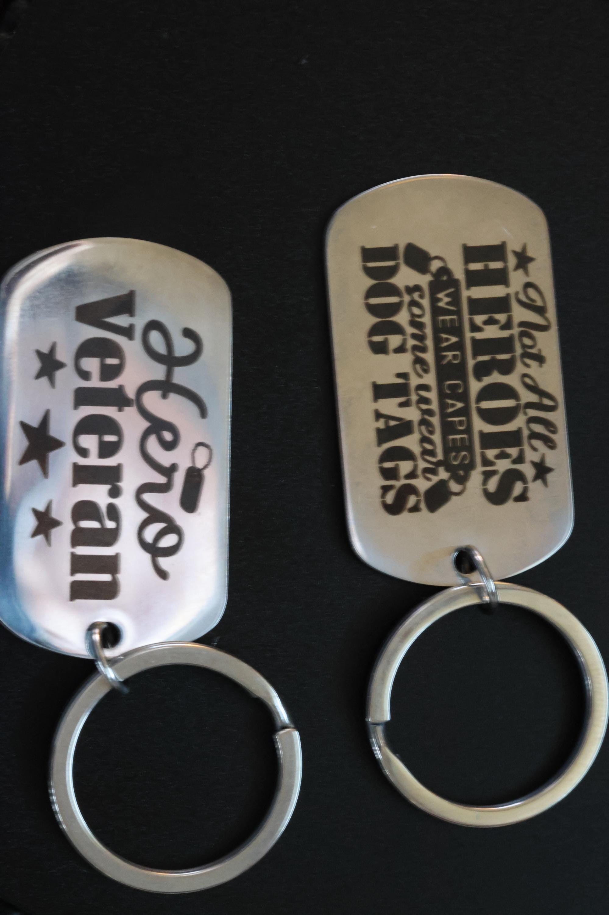 Custom Engraved Stainless Keychains and Bookmarkers