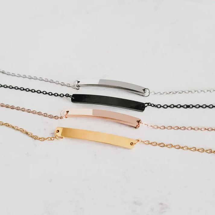 Personalized Laser Engraved Link Bracelet  Custom Stainless Steel Jewelry  Men's or Women's Bracelet  Gift for Him or Her