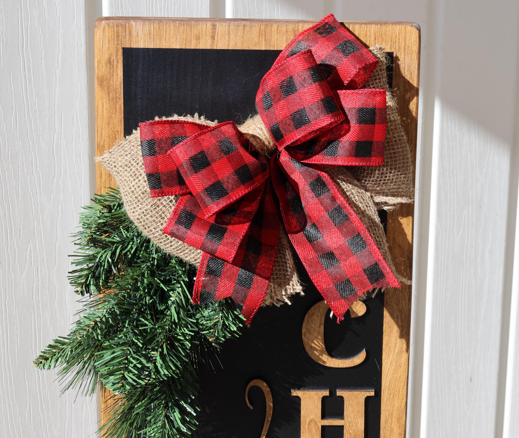 Merry Little Christmas Porch Leaner  Rustic Reindeer Christmas Sign  Farmhouse Holiday Front Porch Decor
