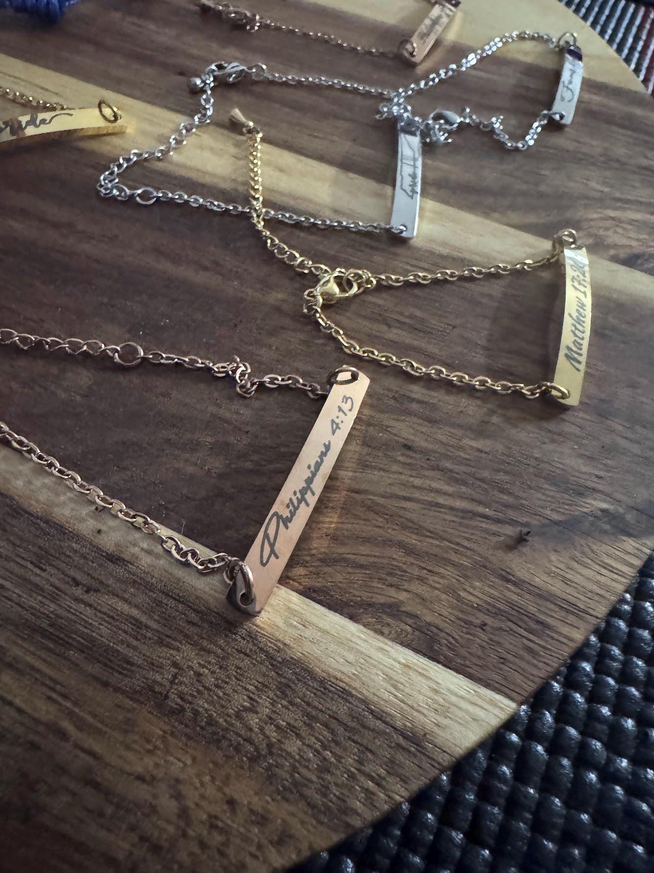 Personalized Laser Engraved Link Bracelet  Custom Stainless Steel Jewelry  Men's or Women's Bracelet  Gift for Him or Her
