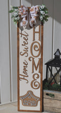 Home Sweet Home Christmas Porch Leaner  Gingerbread House Sign